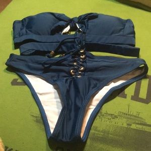 Navy blue swimsuit